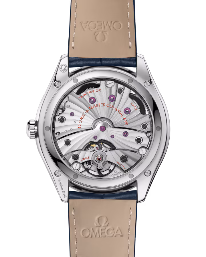 Omega De Ville Trésor 40mm Blue Dial with Diamonds Stainless Steel Strap 435.18.40.21.03.001