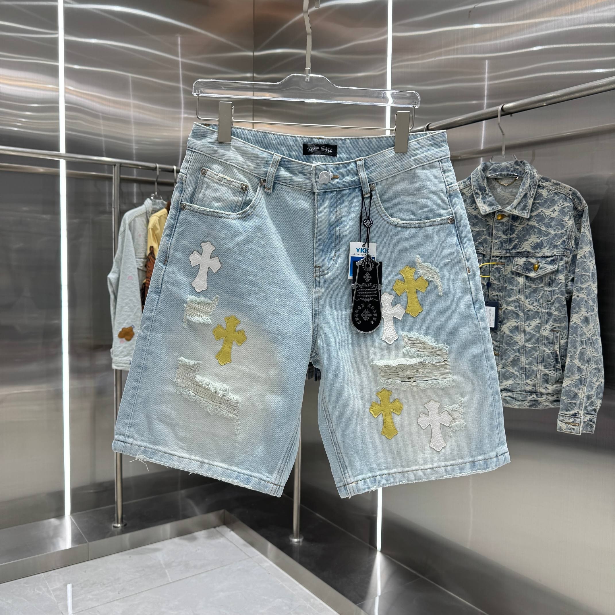 Chrome H Denim shorts