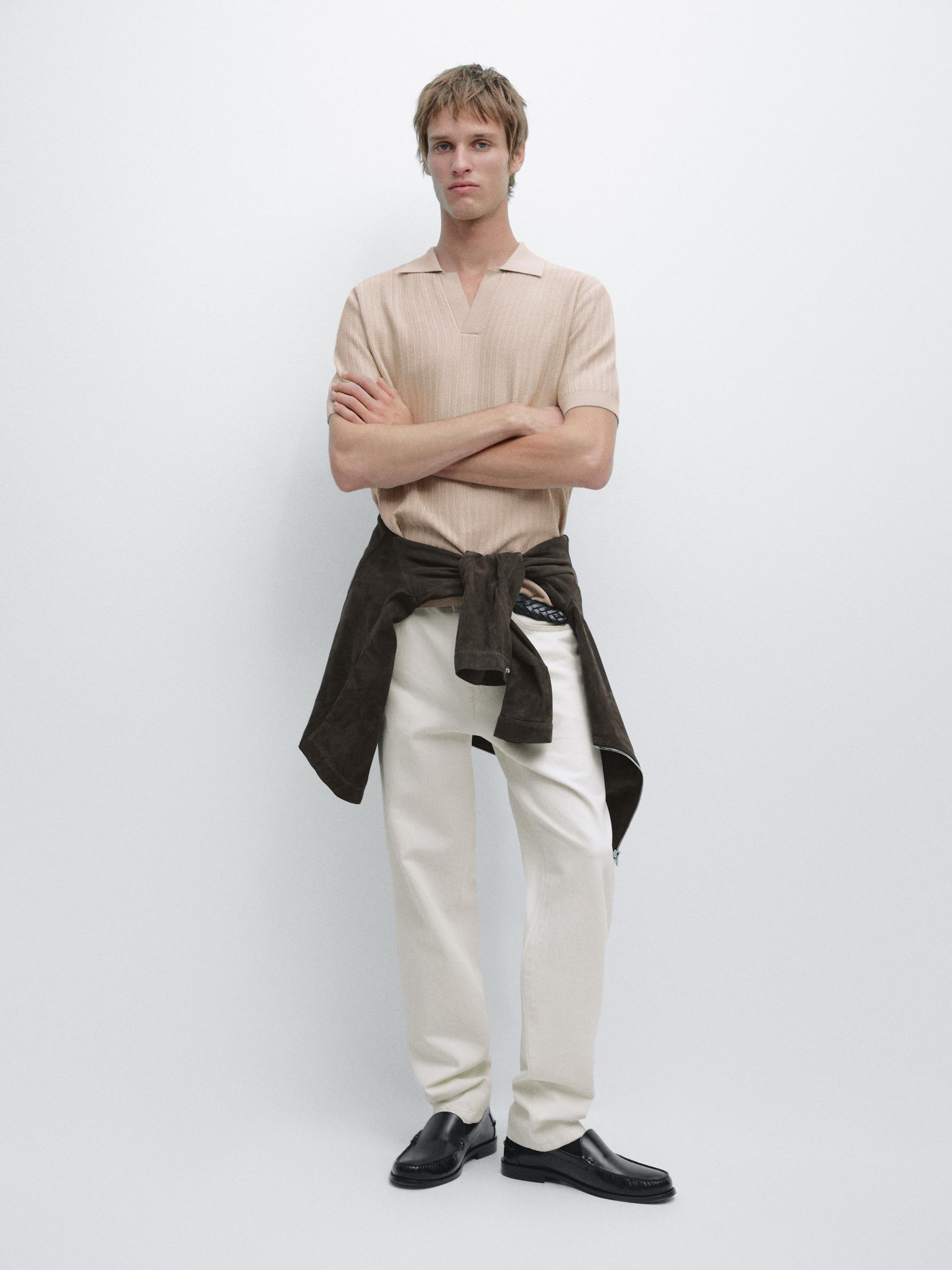 Jersey polo punto jacquard