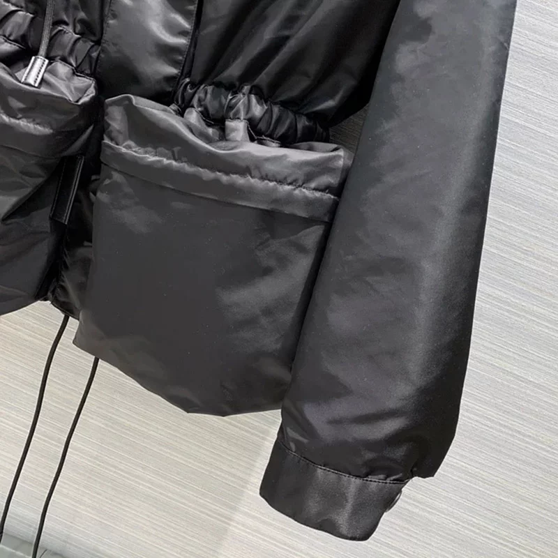 Large pocket waist cinching jacket jacket WT-813065
