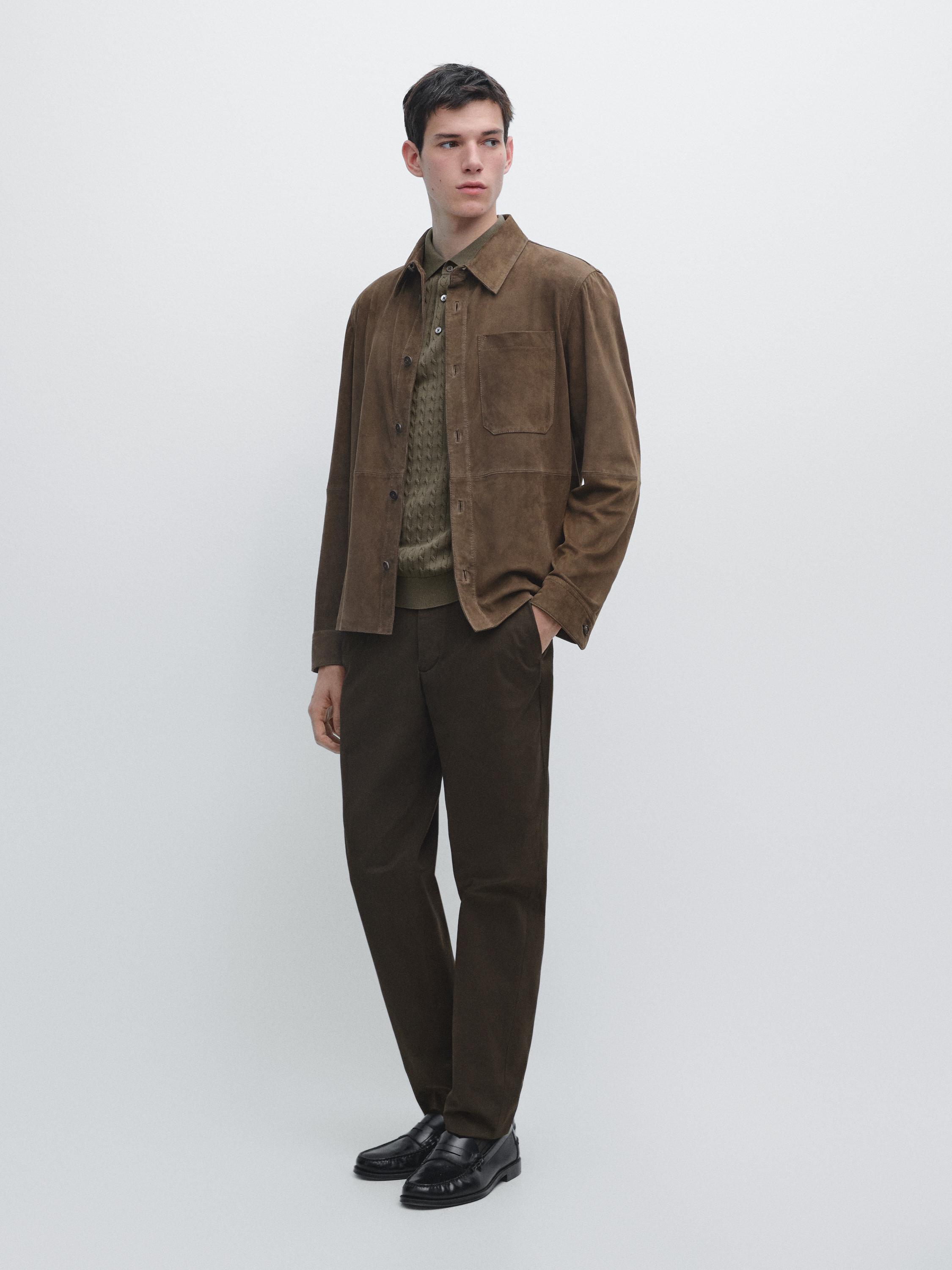 Pantalón slim fit algodón