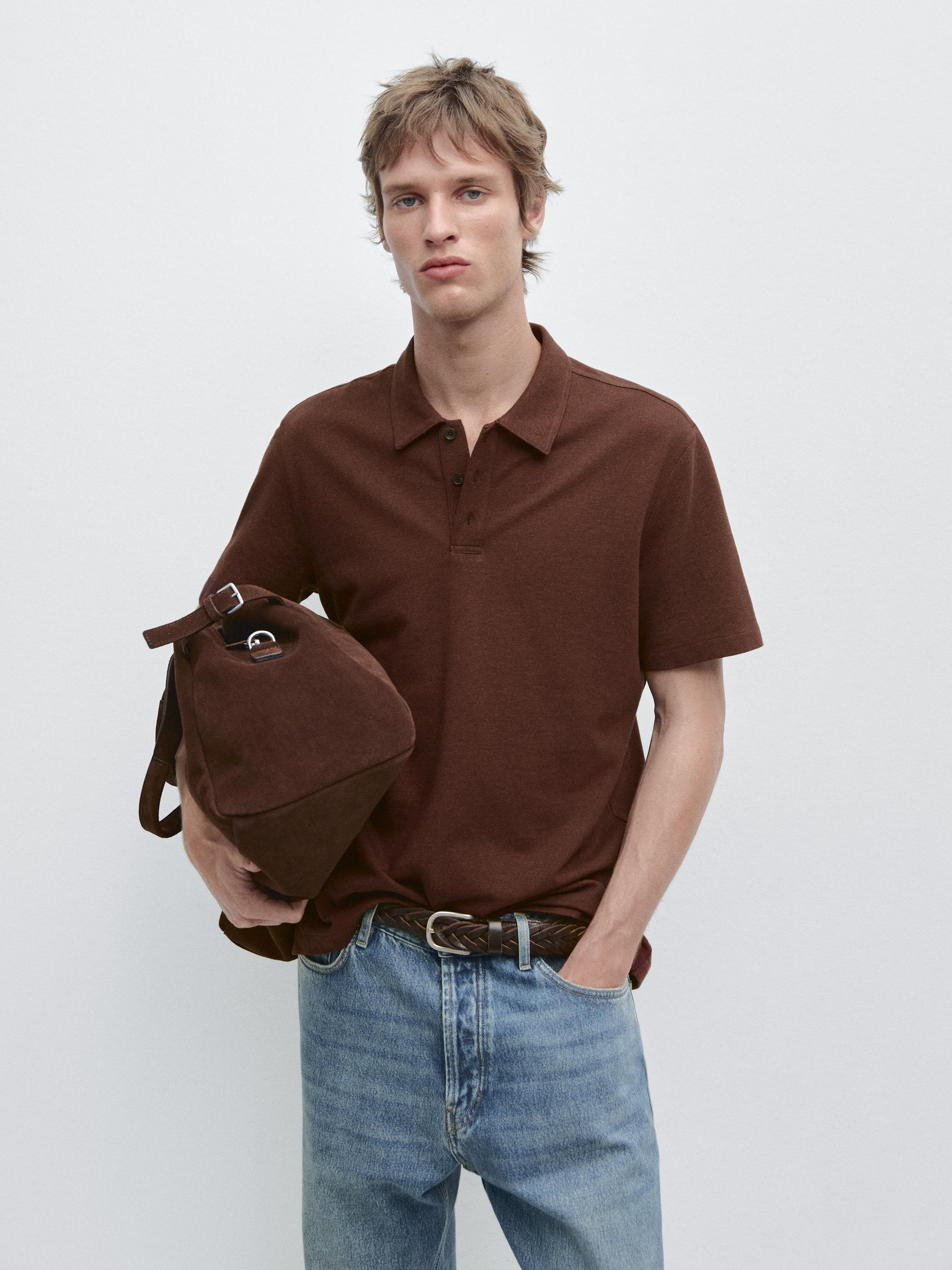 Polo micro estructura mezcla algodón
