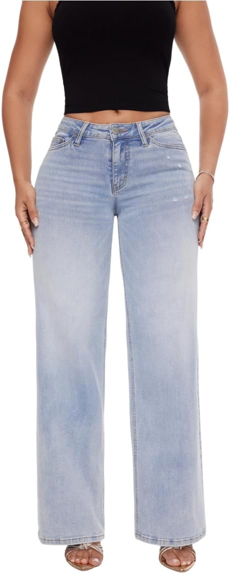 AERLEN Mid-Low Rise Baggy Jeans