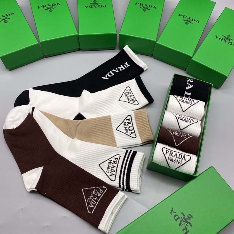 Set of 5 Pairs of Cotton Breathable Crew Socks WZ-924000259