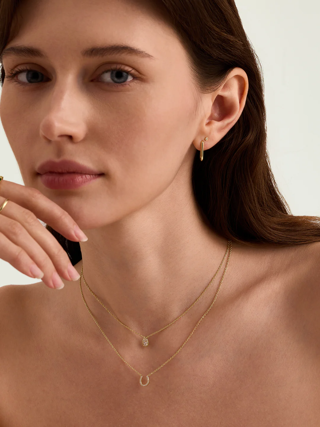 Petite Crystal Horseshoe Necklace