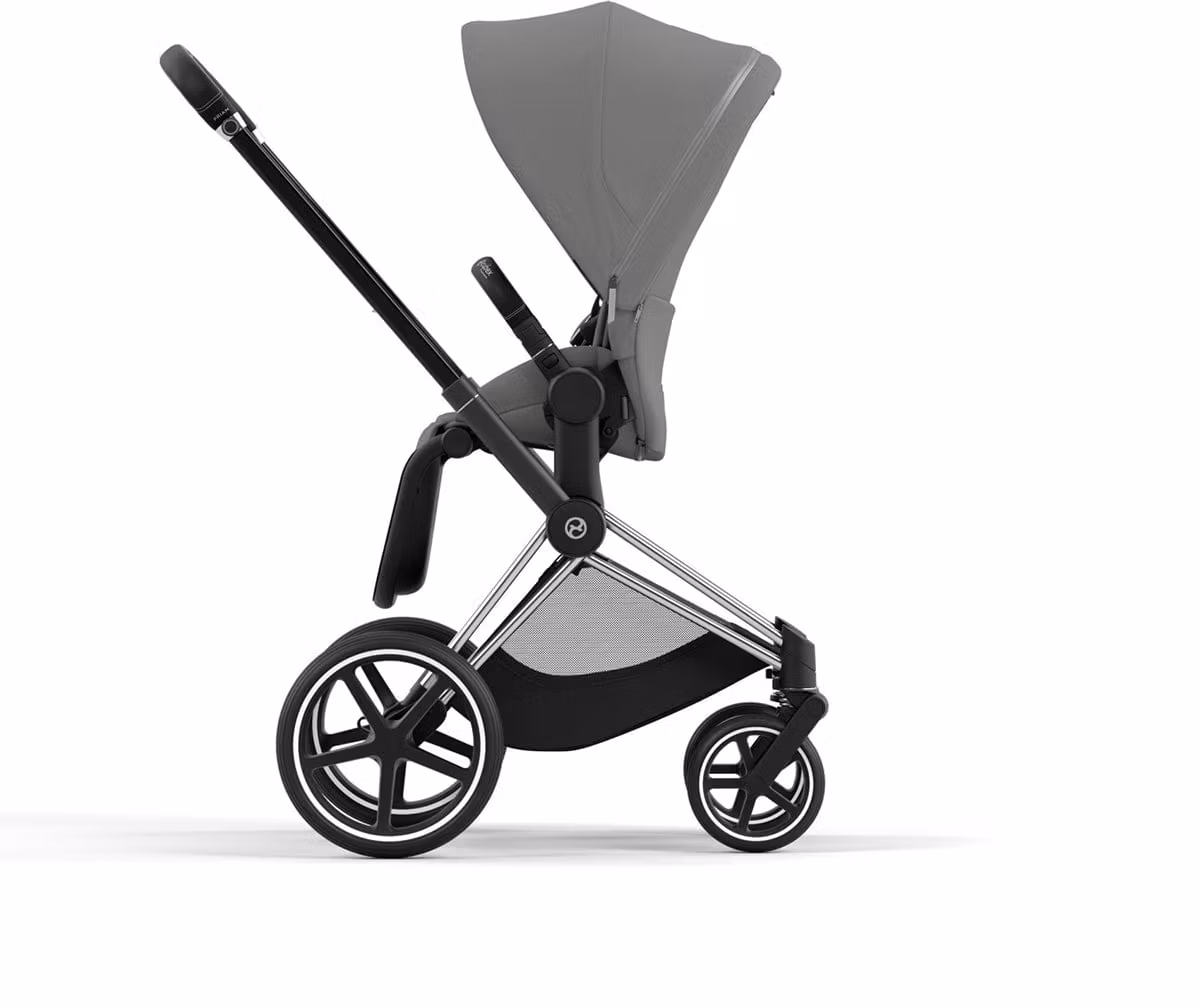 Cybex Priam 4 Stroller (One Box) - Chrome / Black / Soho Grey