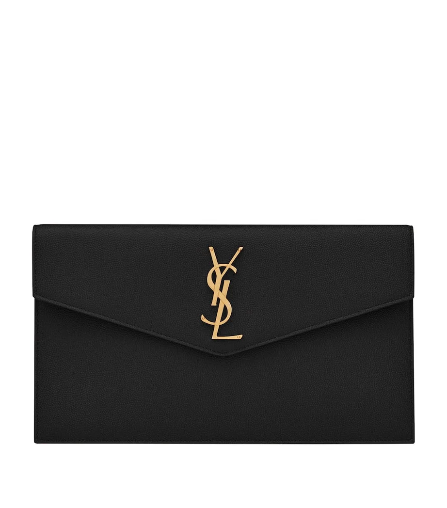 [Saint Laurent] Uptown Leather Clutch Bag - A luxurious addition to any outfit. First come, first served!