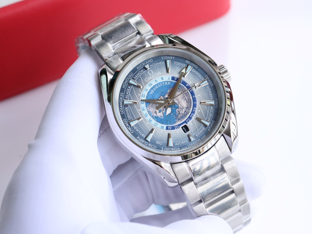 OMG Seamaster Aqua Teera 150 Meter Watch 41mm Gray Diameter 316l Stainless Steel Strap