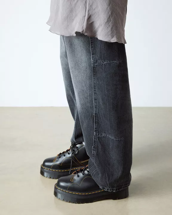 Church Quad Leather Platform Monkey Boots