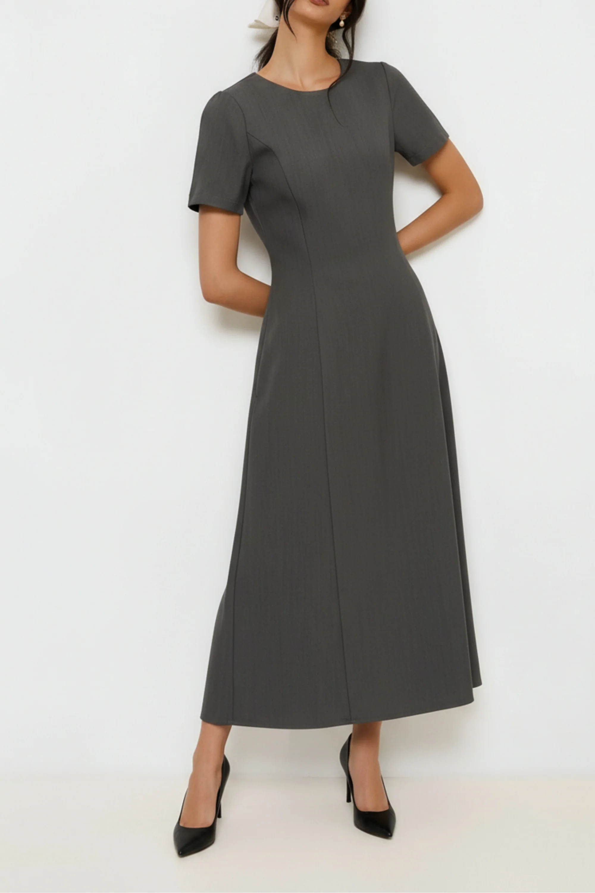 Seal Grey Maxi Dress