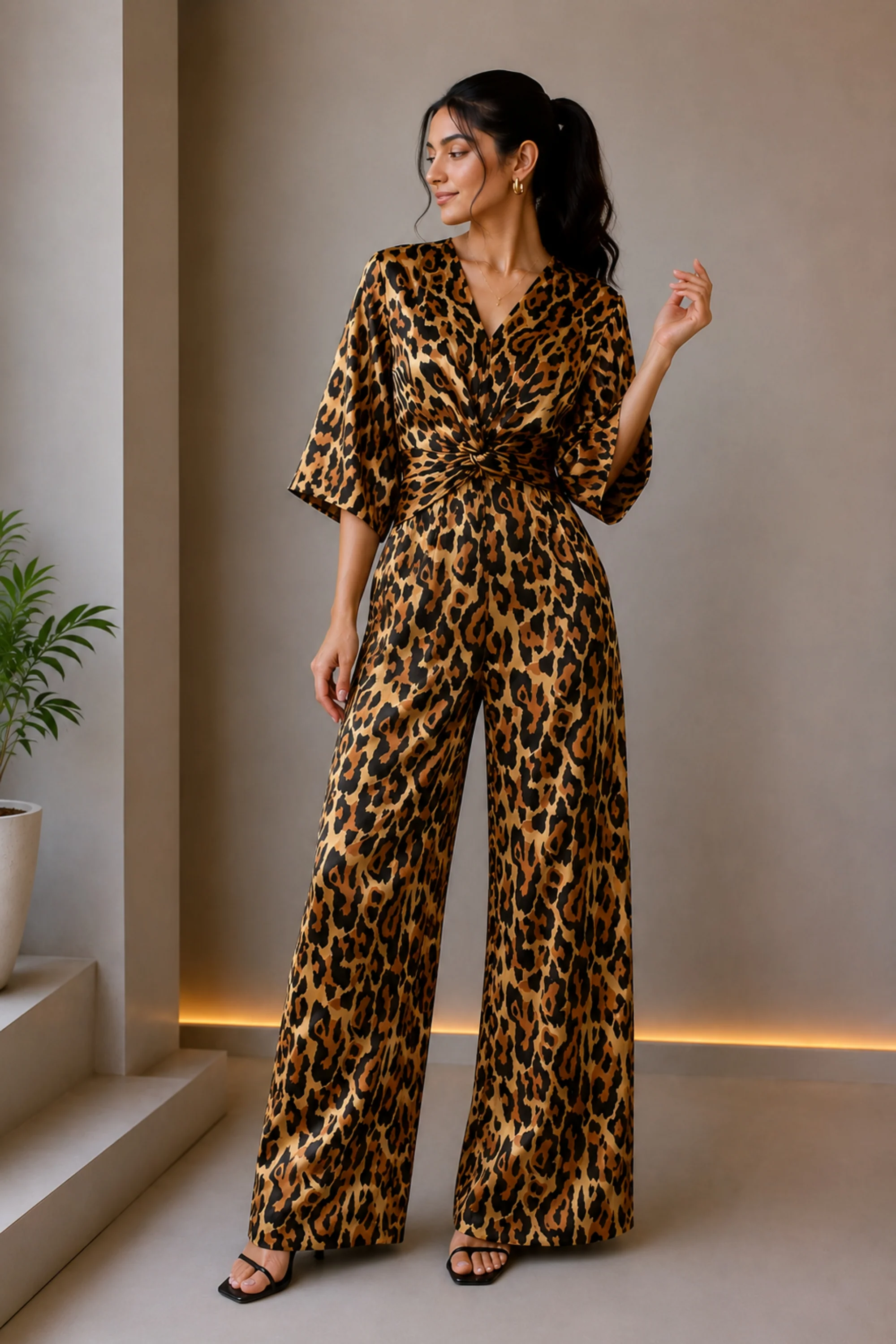 The Eve Jumpsuit In Leopard Print