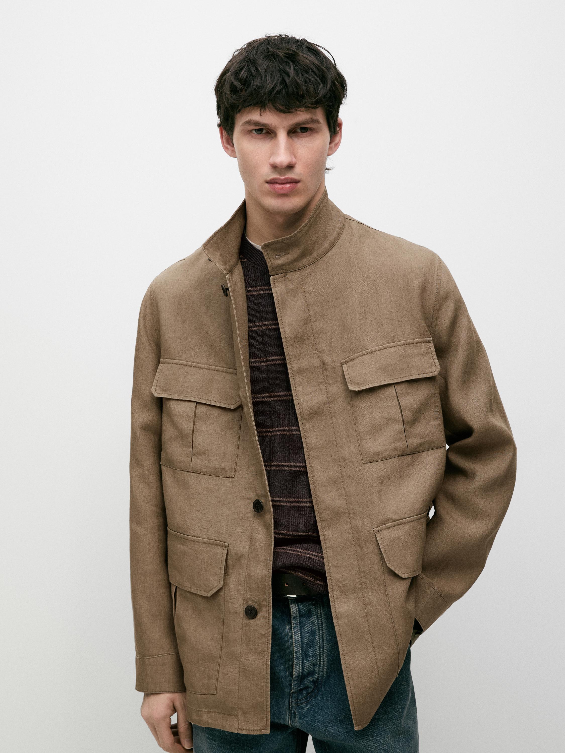 Chaqueta sahariana 100% lino