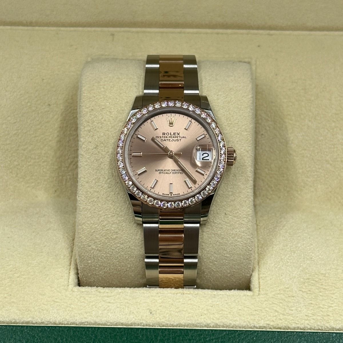 【Super Clone】RLX Datejust m278381-0009/0010 Rose Dial Diamond-Set Bezel 31mm