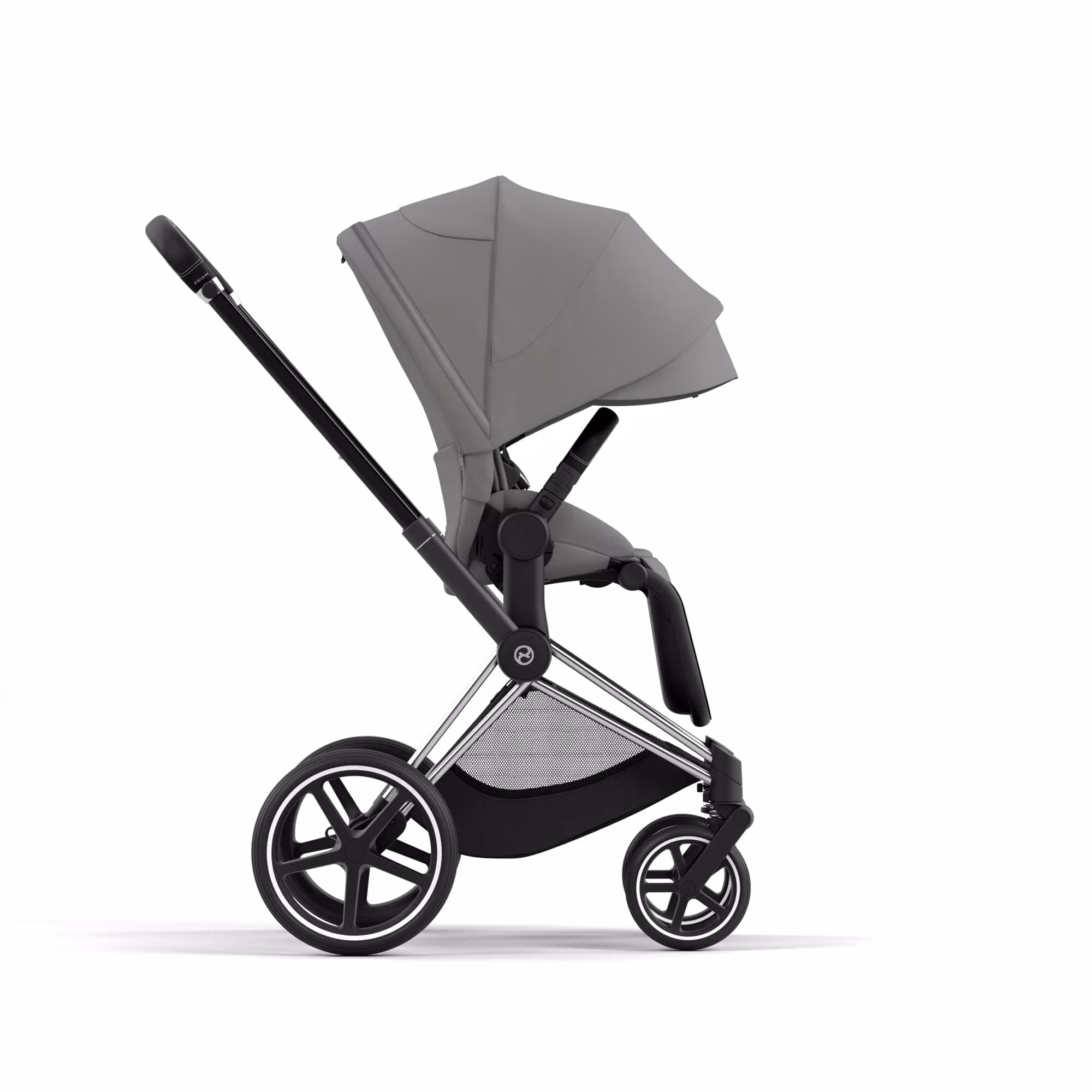 Cybex Priam 4 Stroller (One Box)- Chrome / Black / Mirage Grey