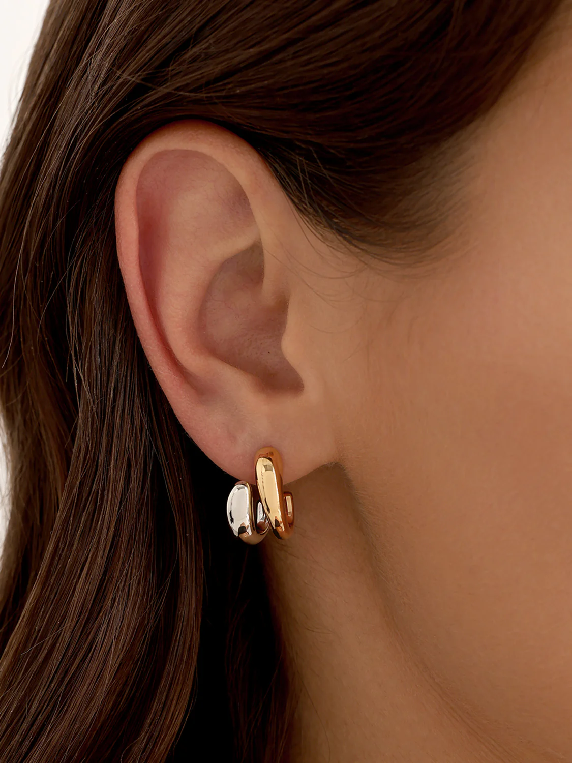 Mixed Bold Double Hoops