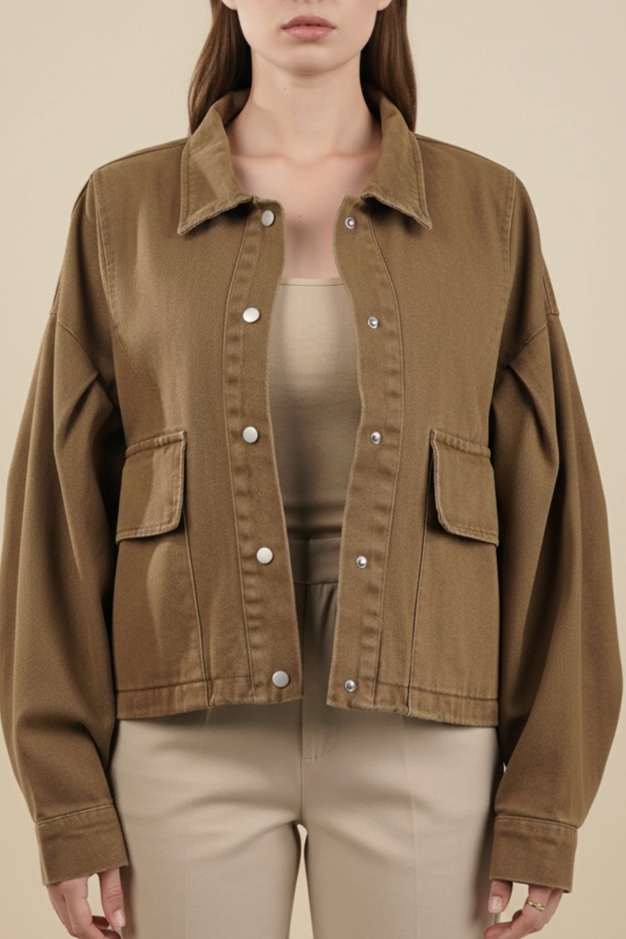 Downtown Oversized Crop Jacket