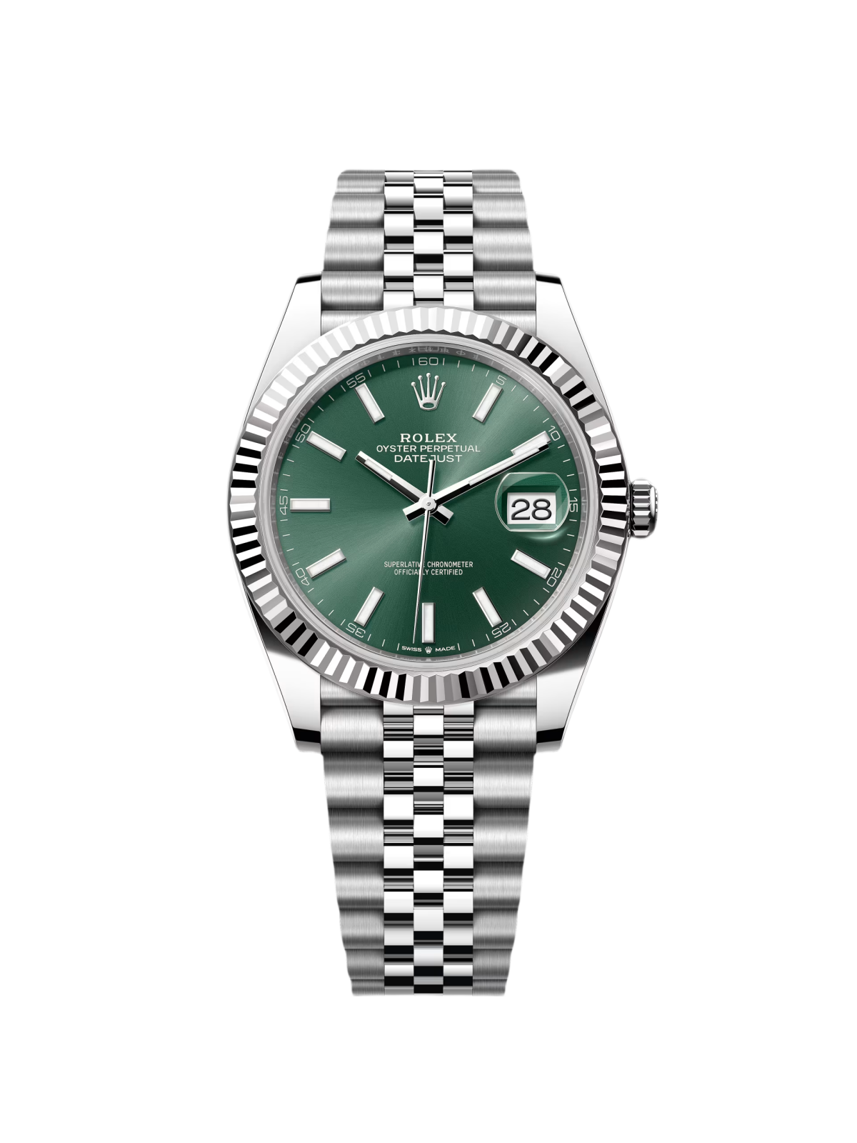 【SUPER CLONE】12A Rolex Datejust 41mm Mint Green Dial Jubilee Bracelet Watch - 126334