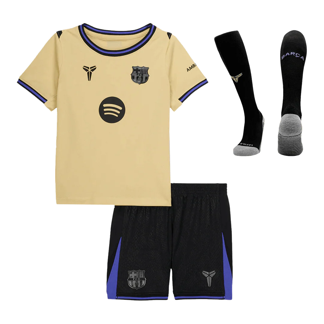 Kid's Barcelona Away Full Kit - Jersey+Shorts+Socks 2025/26