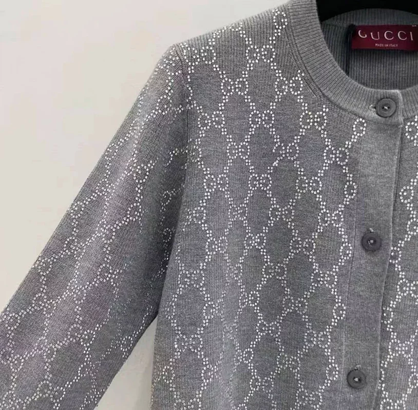Hot stamping knitted cardigan MY-93255
