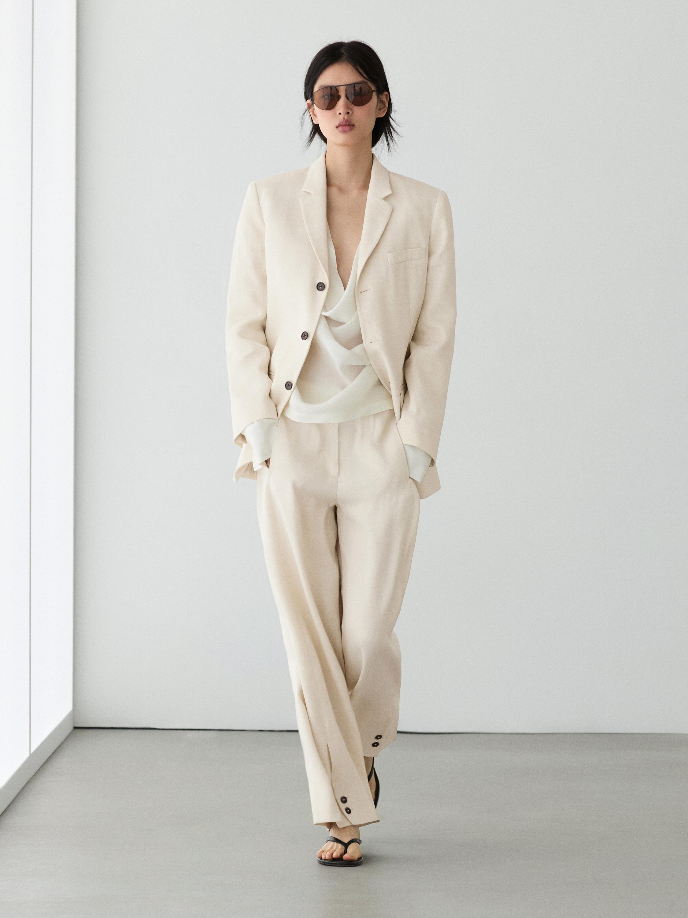 Americana traje con lino