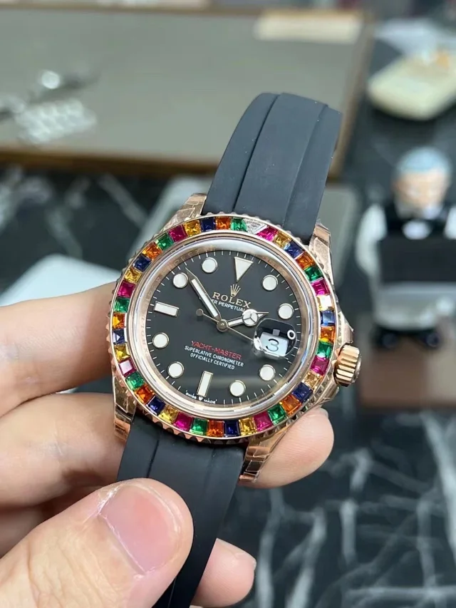 Replica Rolex Yacht Master 40 116695SATS – Rose Gold Candy Bezel VS Factory