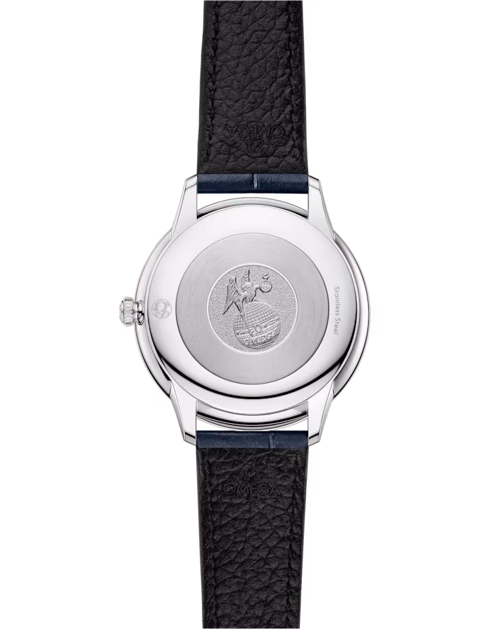 Omega De Ville Prestige 30 mm Blue Dial with Diamonds Stainless Steel Strap 434.13.30.60.53.001