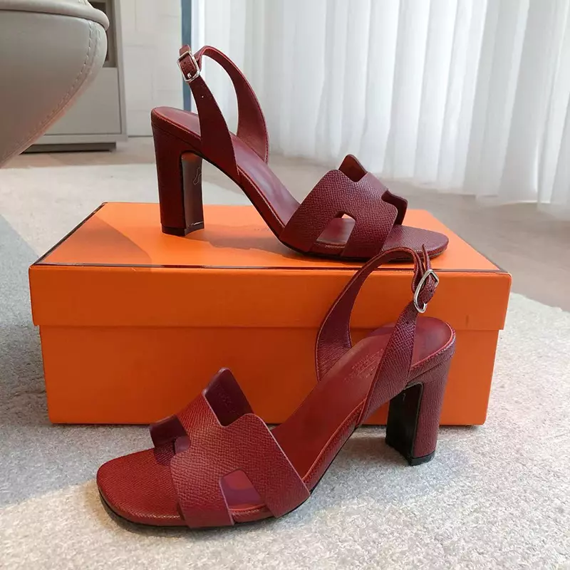 Fashion High Quality Real Leather High Heel Sandals LX-872316