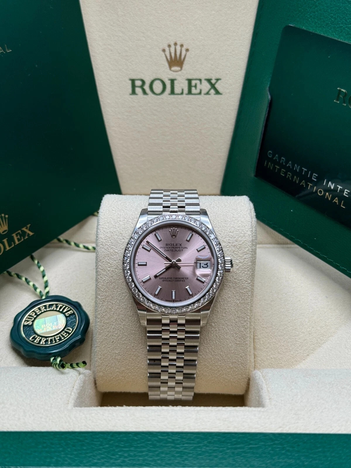 【Super Clone】RLX Datejust m278384RBR-0017/0018 Pink 31mm Dial Oyster Watch