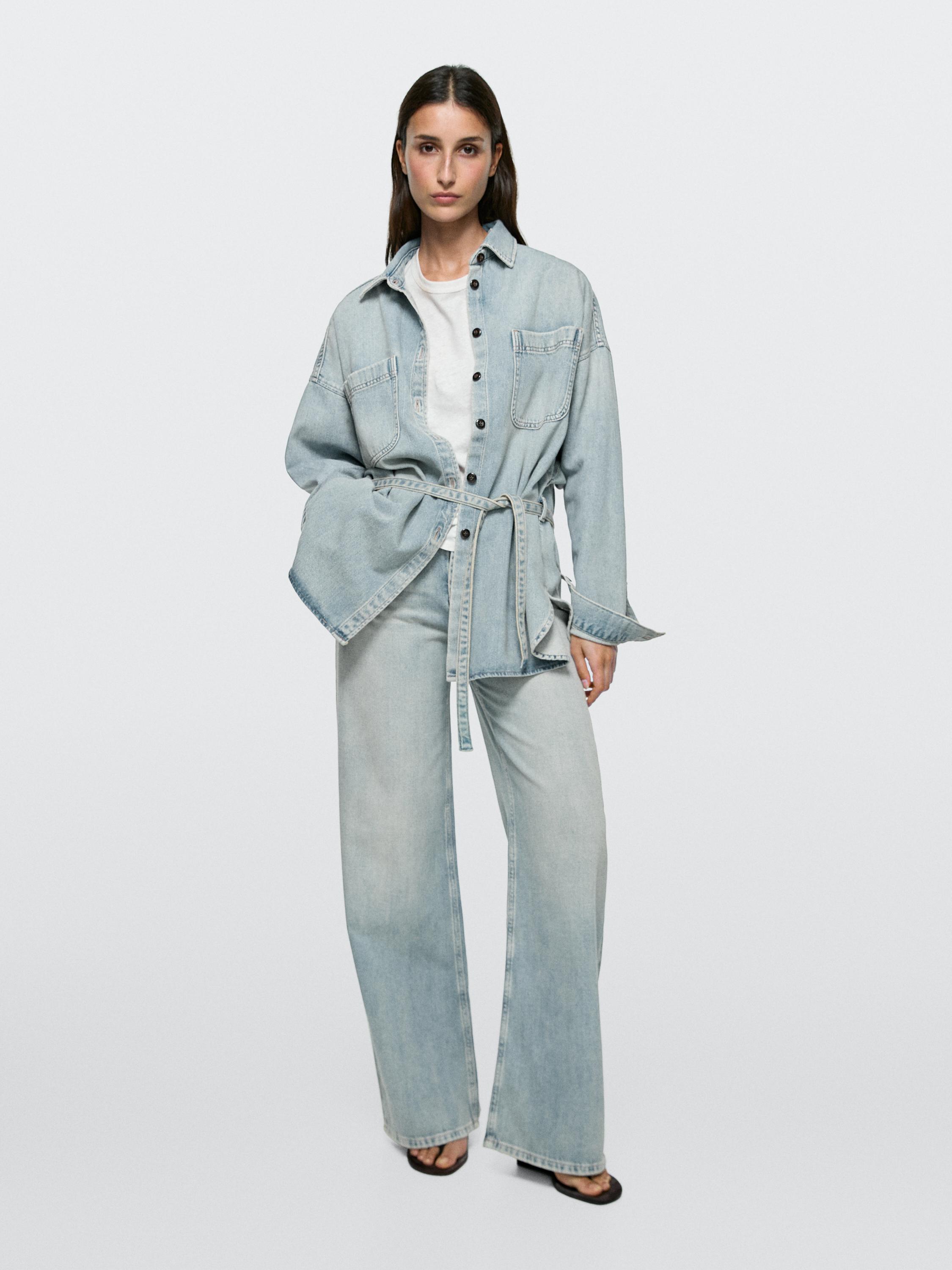 Jeans barrel fit tiro alto