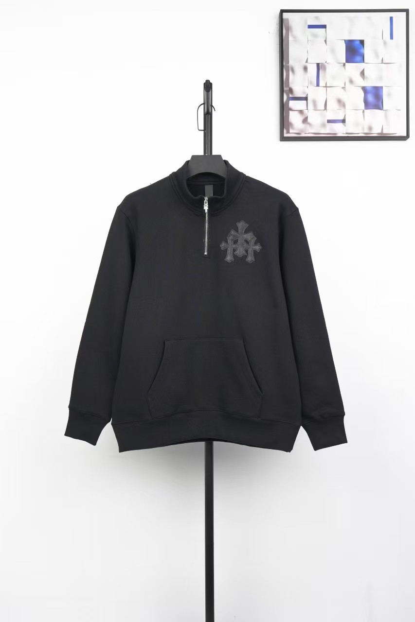 Chrome H Half zip hoodie