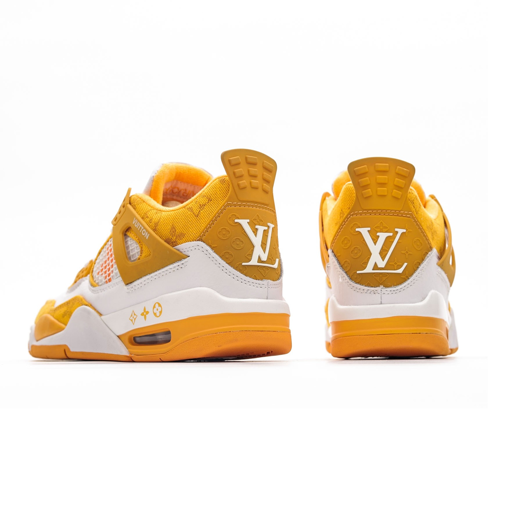 NK Air Jordan 4 Retro X Lois Vuton Monogram Yellow NNL24111209