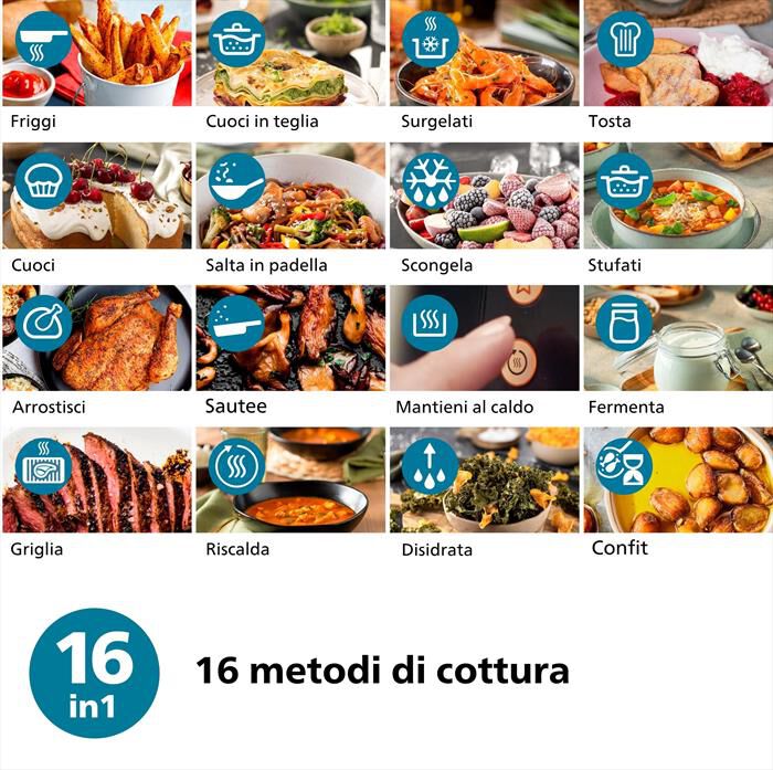 PHILIPS - Friggitrice ad aria AIRFRYER SERIE 3000 NA342/00-Nero