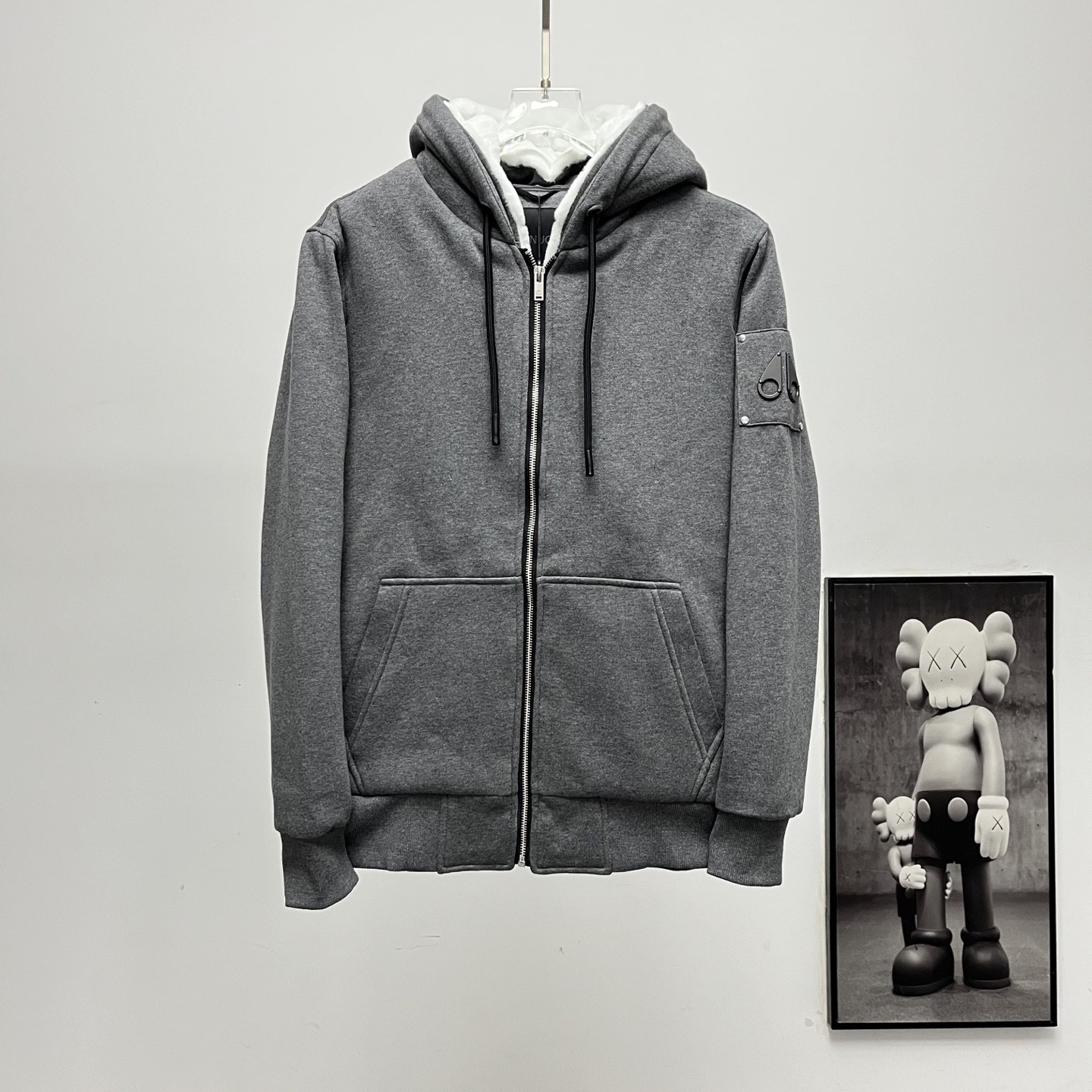 MK Hooded zippered fleece jacket