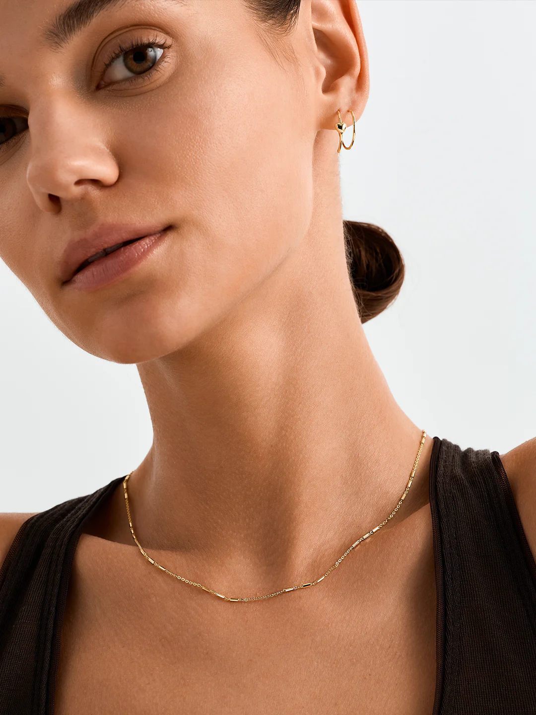 Cylinder Bead Chain Necklace