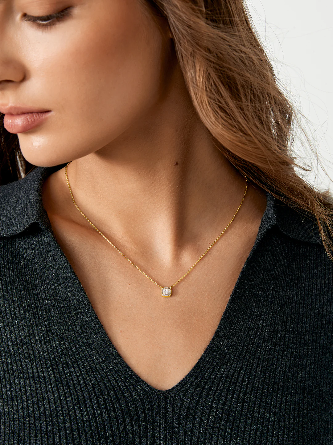 Mosaic Sapphire Cushion Necklace