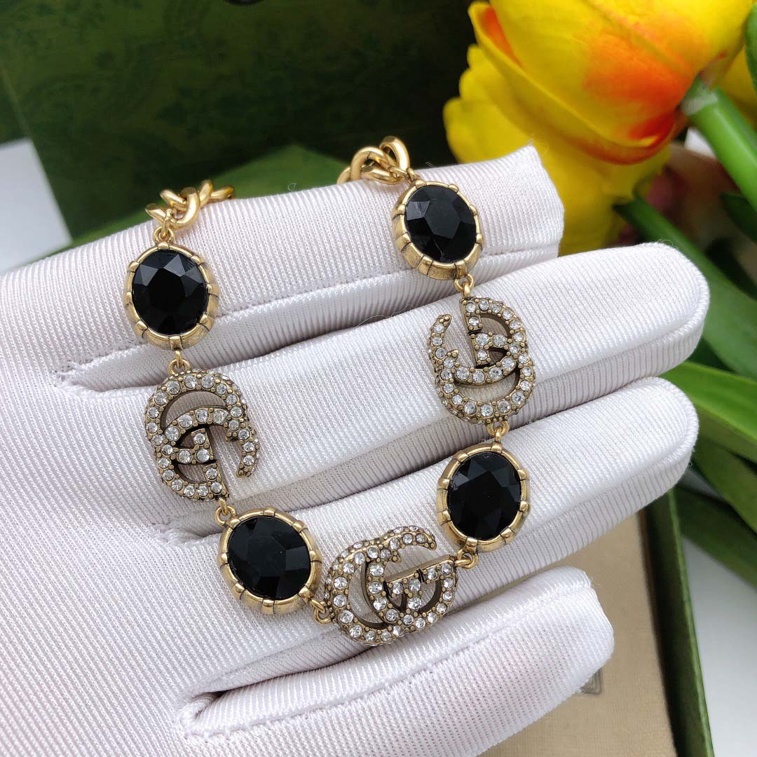 Black Gemstones Diamond Bracelet GGSL-9110008