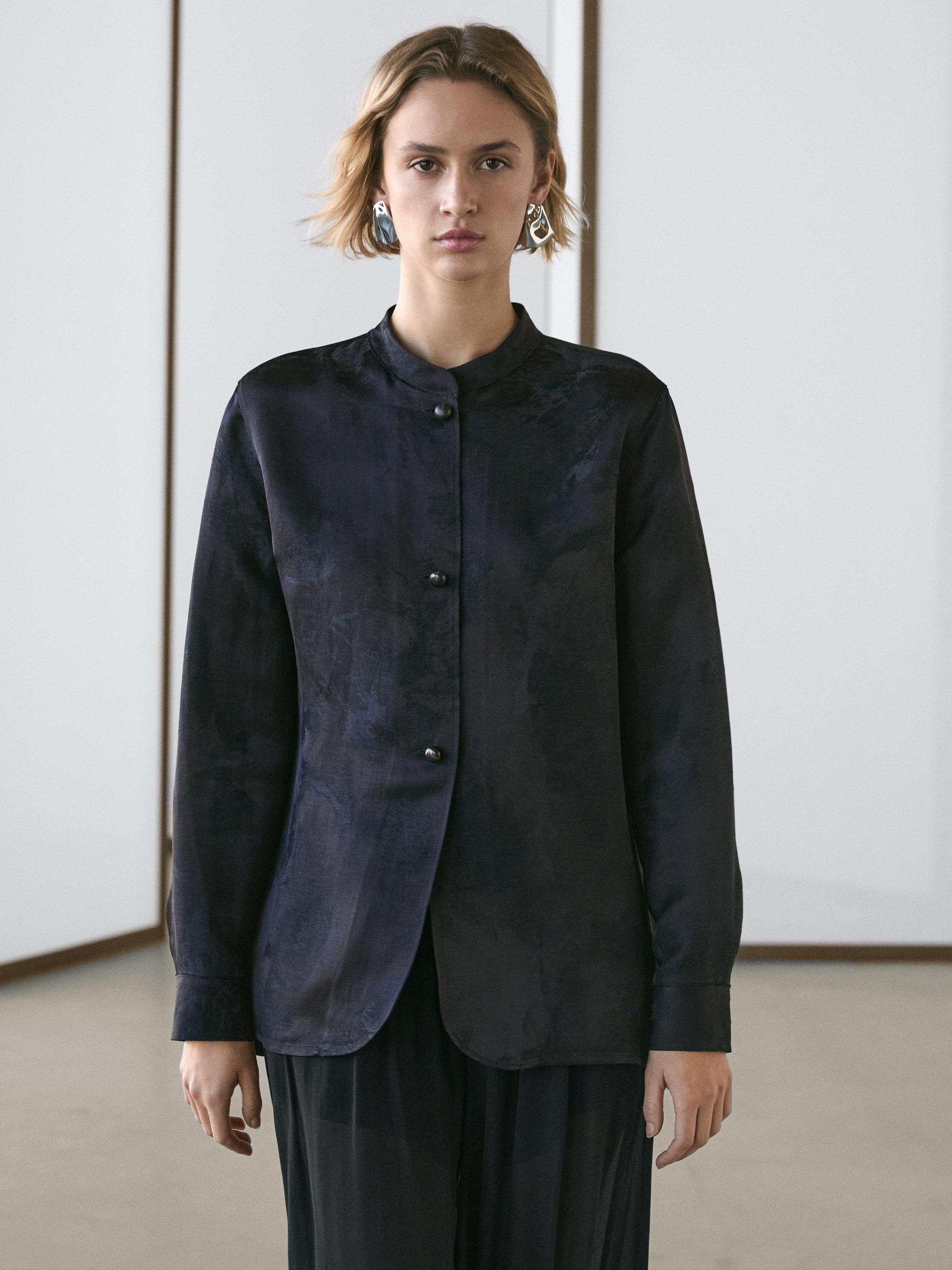 Camisa fluida jacquard