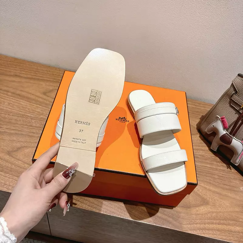 New High Quality Real Leather Slippers LX-872324