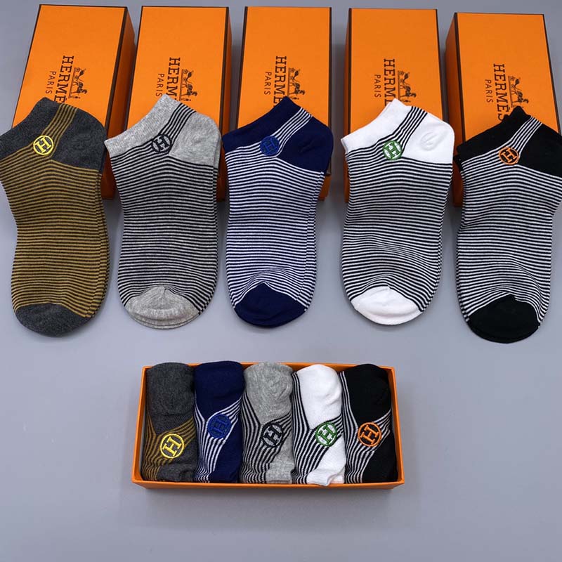 Set of 5 Pairs of Cotton sweat-absorbent Ankle Socks WZ-924000202