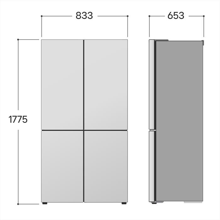 LG - Frigorifero 4 porte GMM41MSBEM Classe E 474 lt