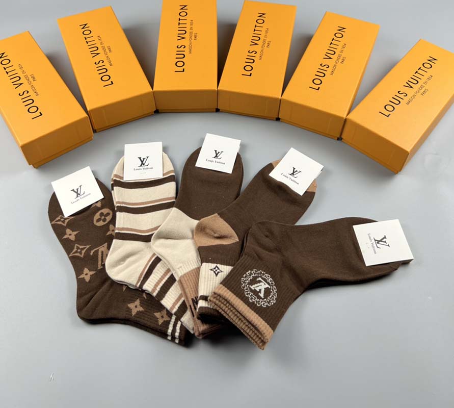 Set of 5 Pairs of Cotton Breathable Crew Socks WZ-924000249