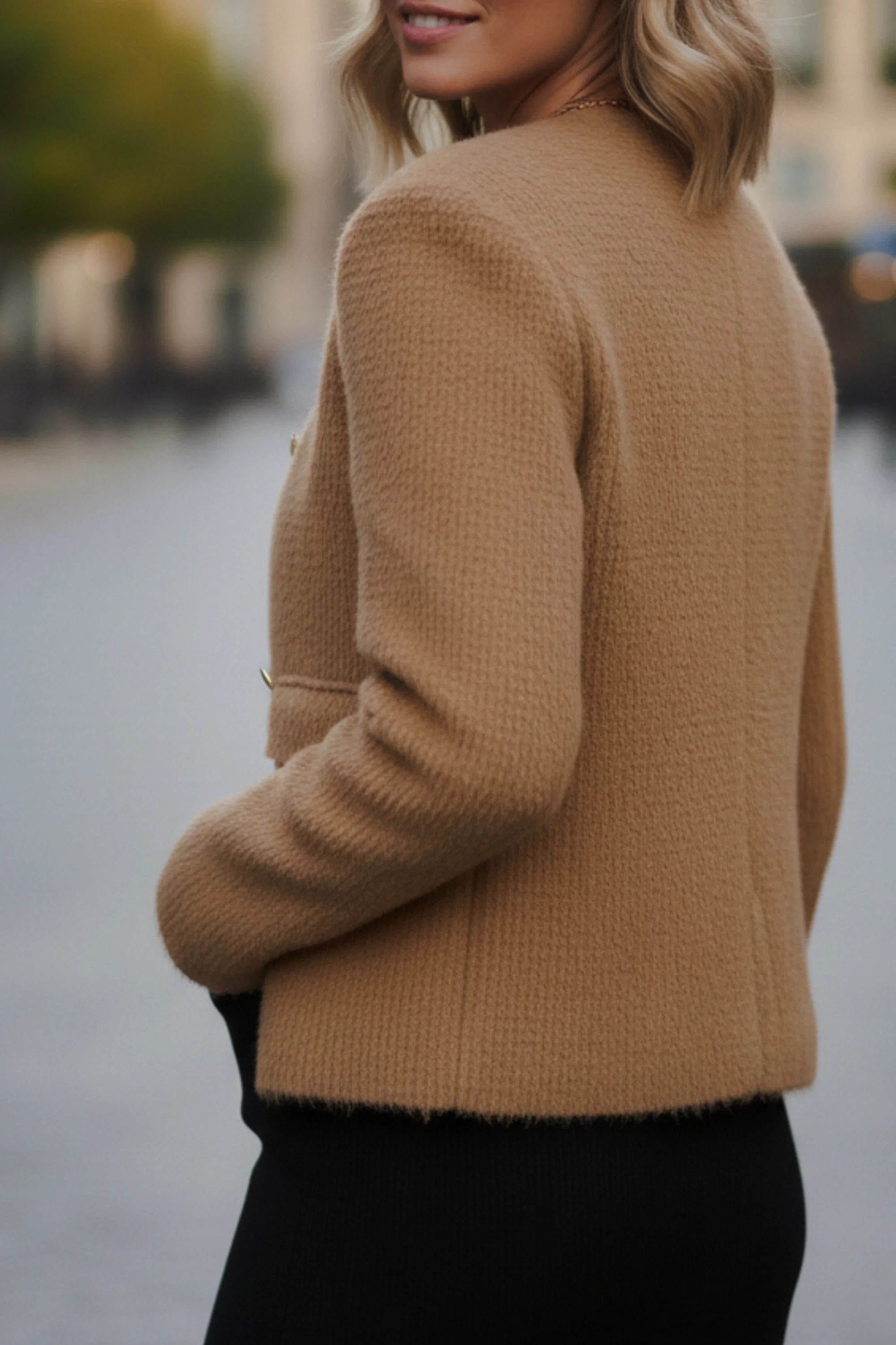 Plush Beige Frost Blazer