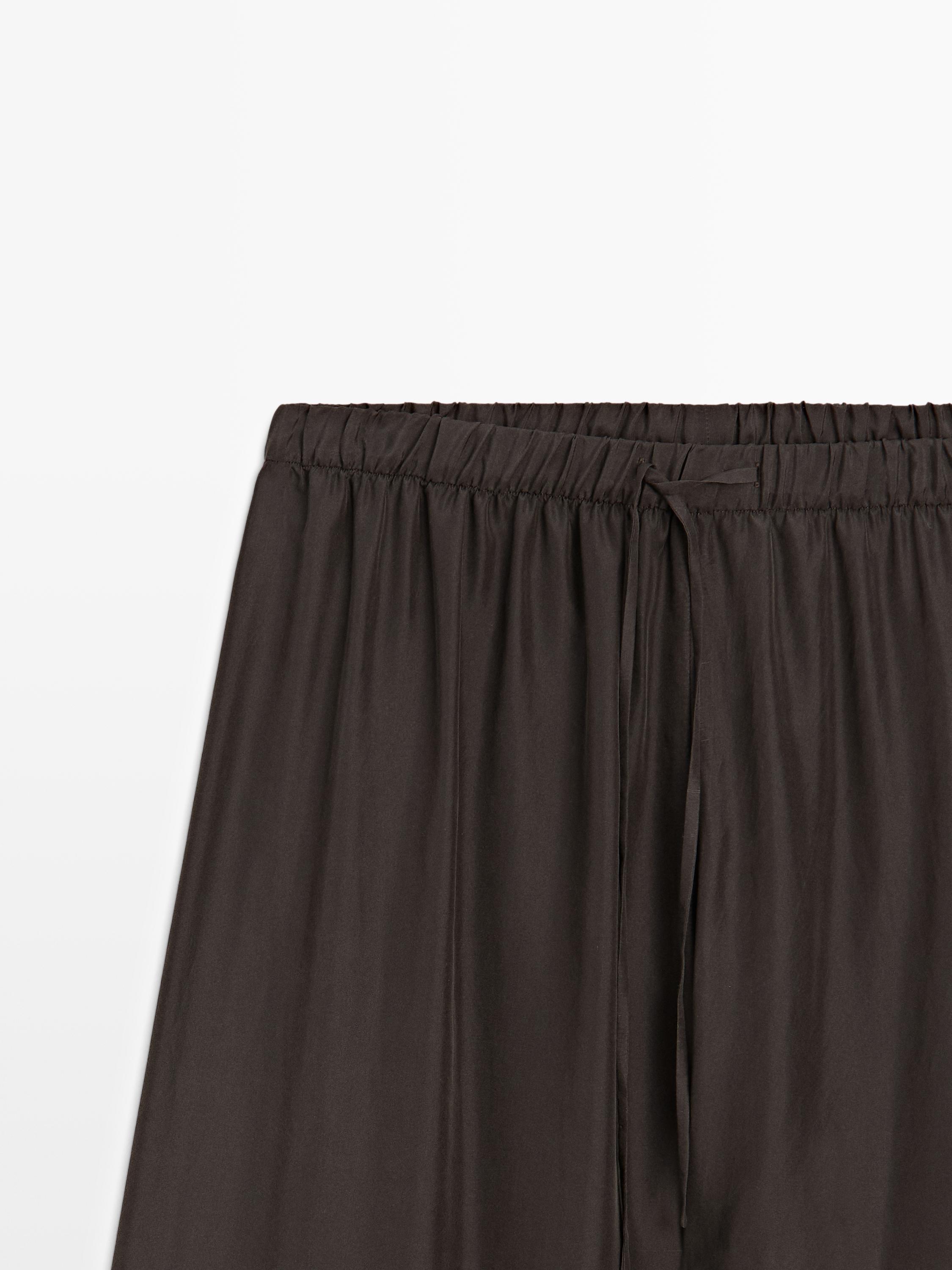 Pantalón fluido detalle cintura - STUDIO
