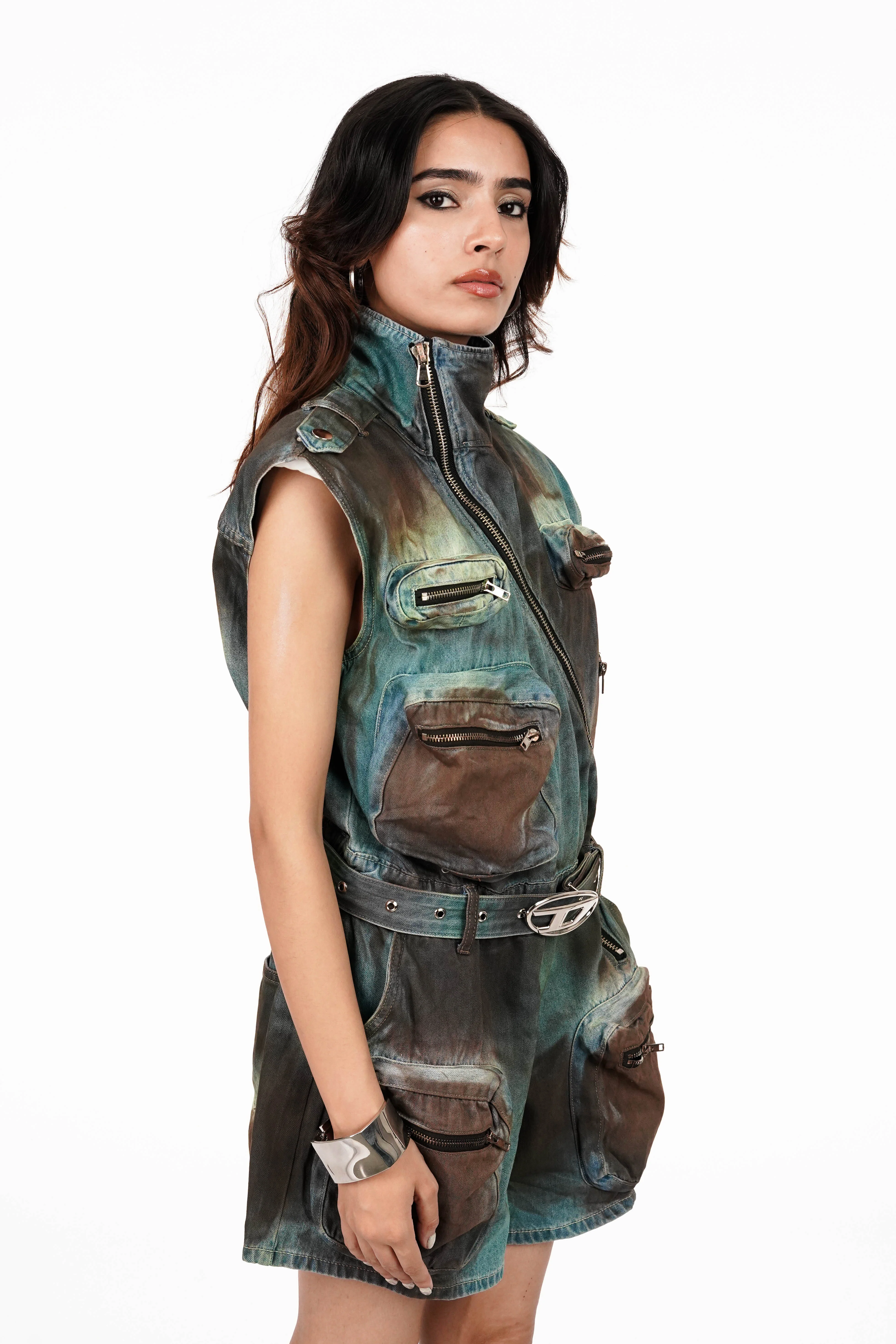 Dirtwashed Denim Romper