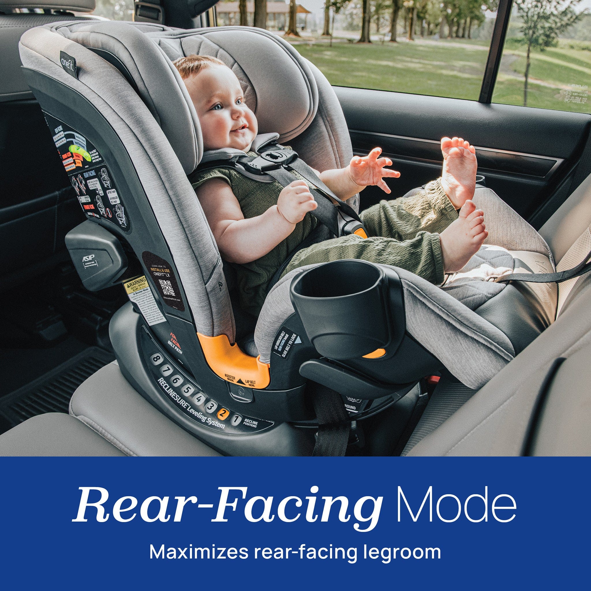 Chicco OneFit Max ClearTex All-in-One Convertible Car Seat - Energy