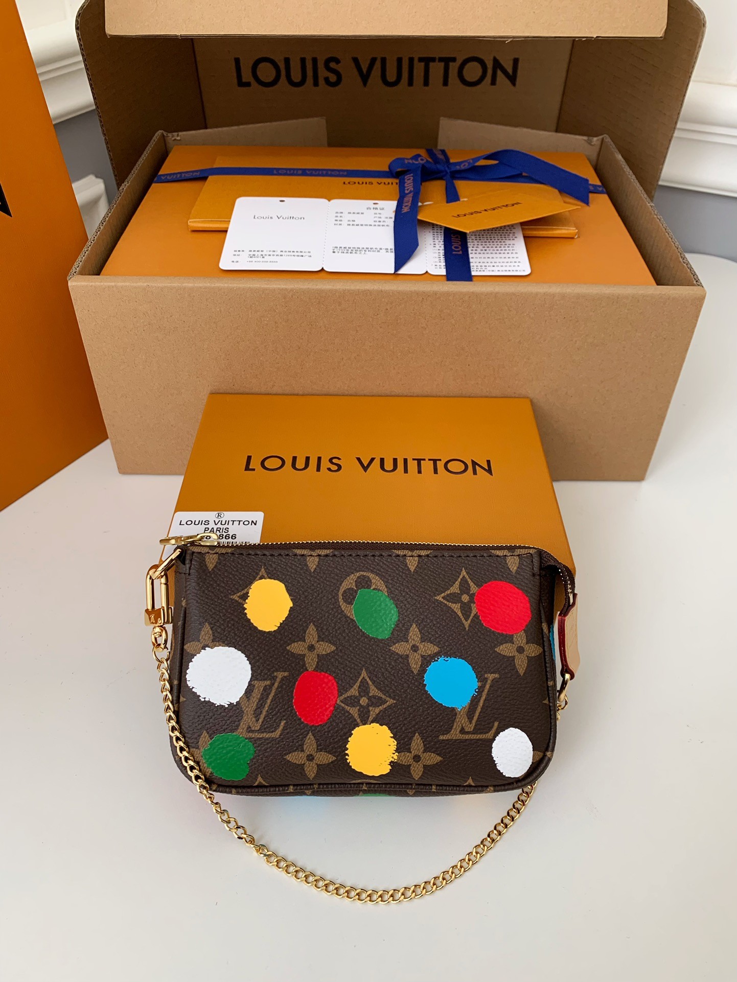 LV x YK MINI POCHETTE ACCESSOIRES 15.5*10.5*4cm