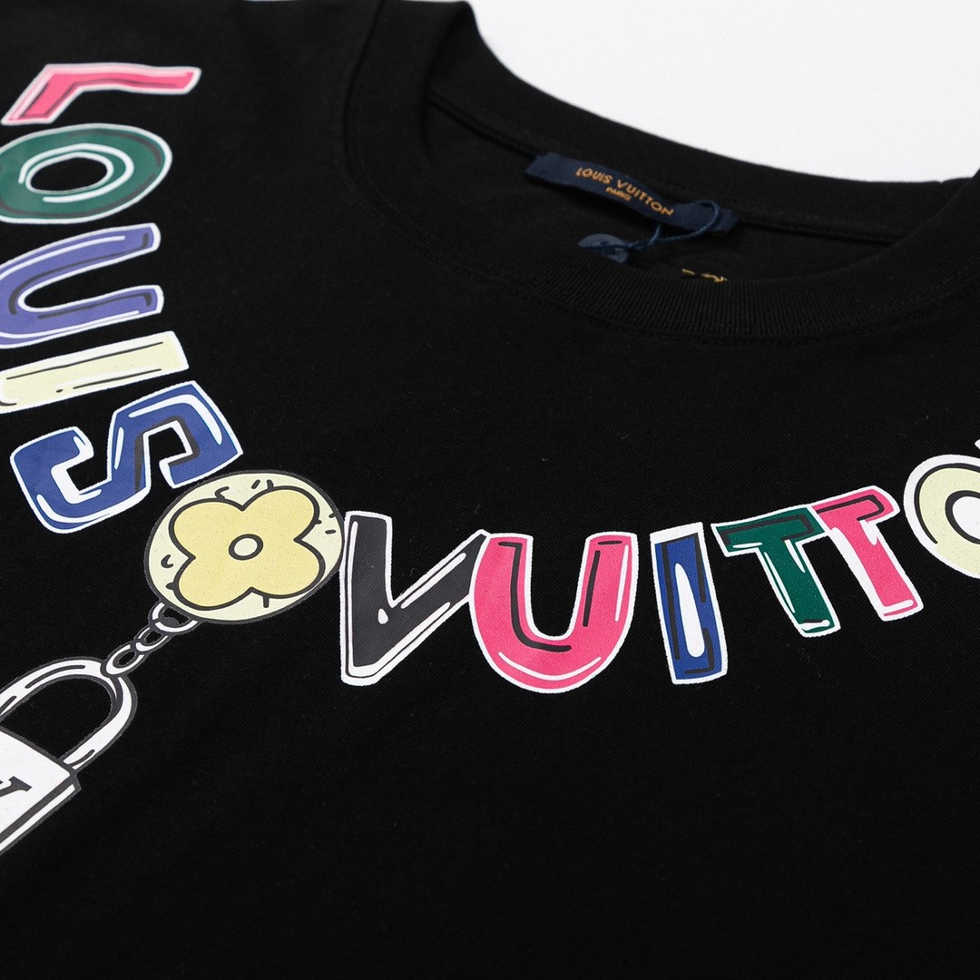 LV Logo lettering T-shirt with 23SS neckline