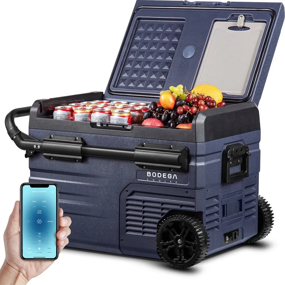 12V 37 Qt. Portable Car Refrigerator Freezer, APP Control, for Outdoor Camping Travel RV