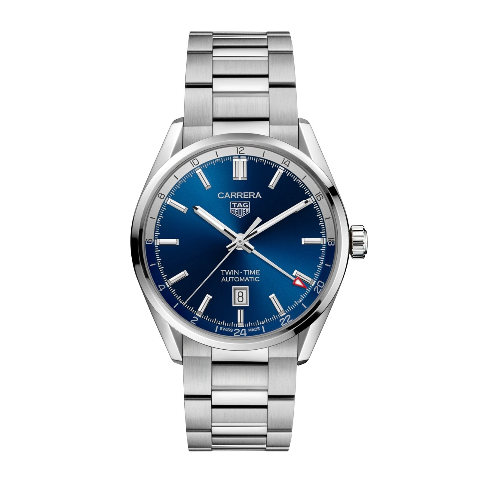 TAG Heuer Carrera Three-Hand Twin-Time 41mm Automatic Mens Watch WBN201A.BA0640