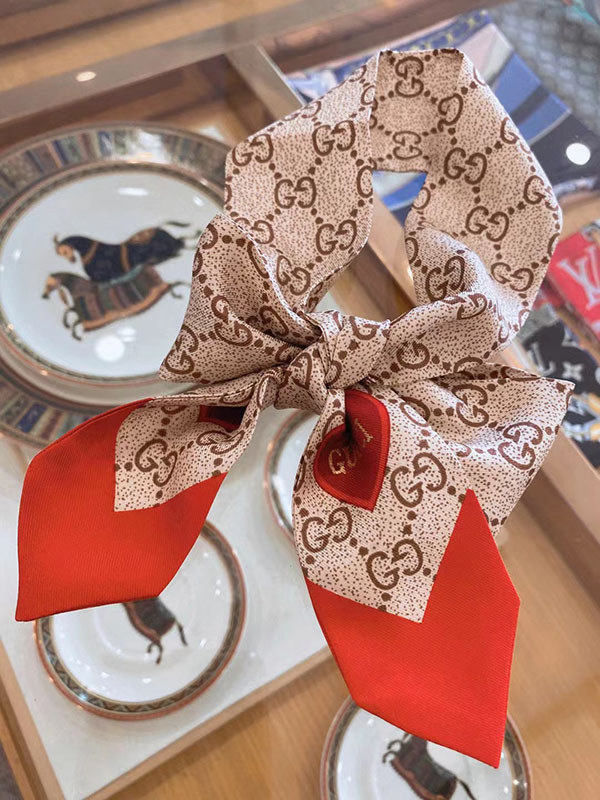 120x8cm Hearts Embroidery Handbag Ribbon Scarf Neck Bow WJ-987015